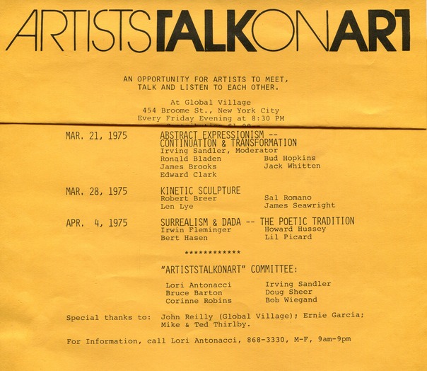 1975 Artists talk art